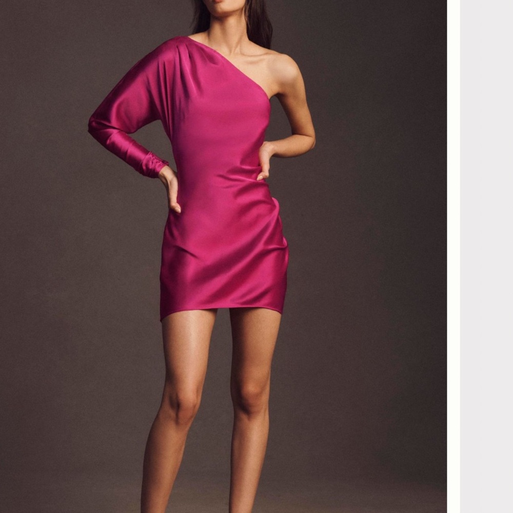 Elegant Pink Satin Dress